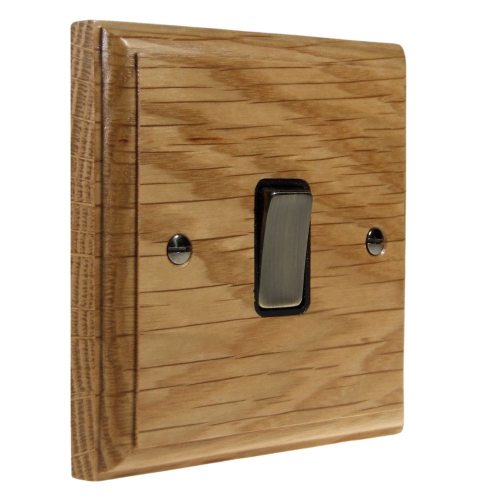 Classic 1-Gang 2-Way 10-Amp Rocker Switch in Oak